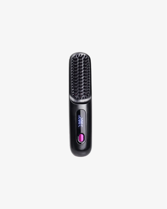 Mini Wireless Heated Hair Straightening Comb with 3 Temperature Settings