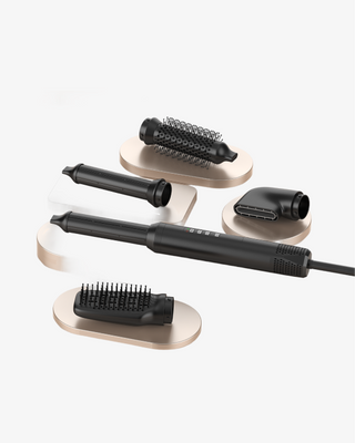 5-in-1 Negative Ion Hair Dryer and Curler with Concentrator Nozzle and 110,000 RPM Motor