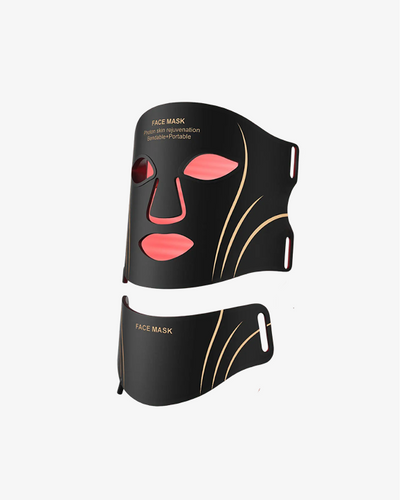 7-Color LED Light Therapy Face & Neck Mask — Soft Silicone, USB Powered