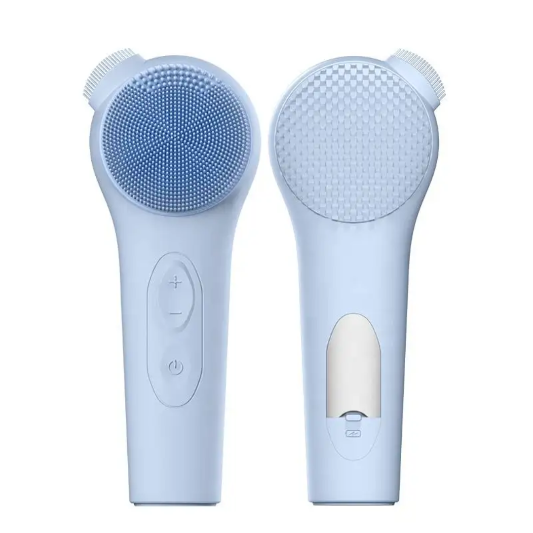 Portable Multi-Function Facial Cleansing Brush with Heat, LED Light, and IPX7