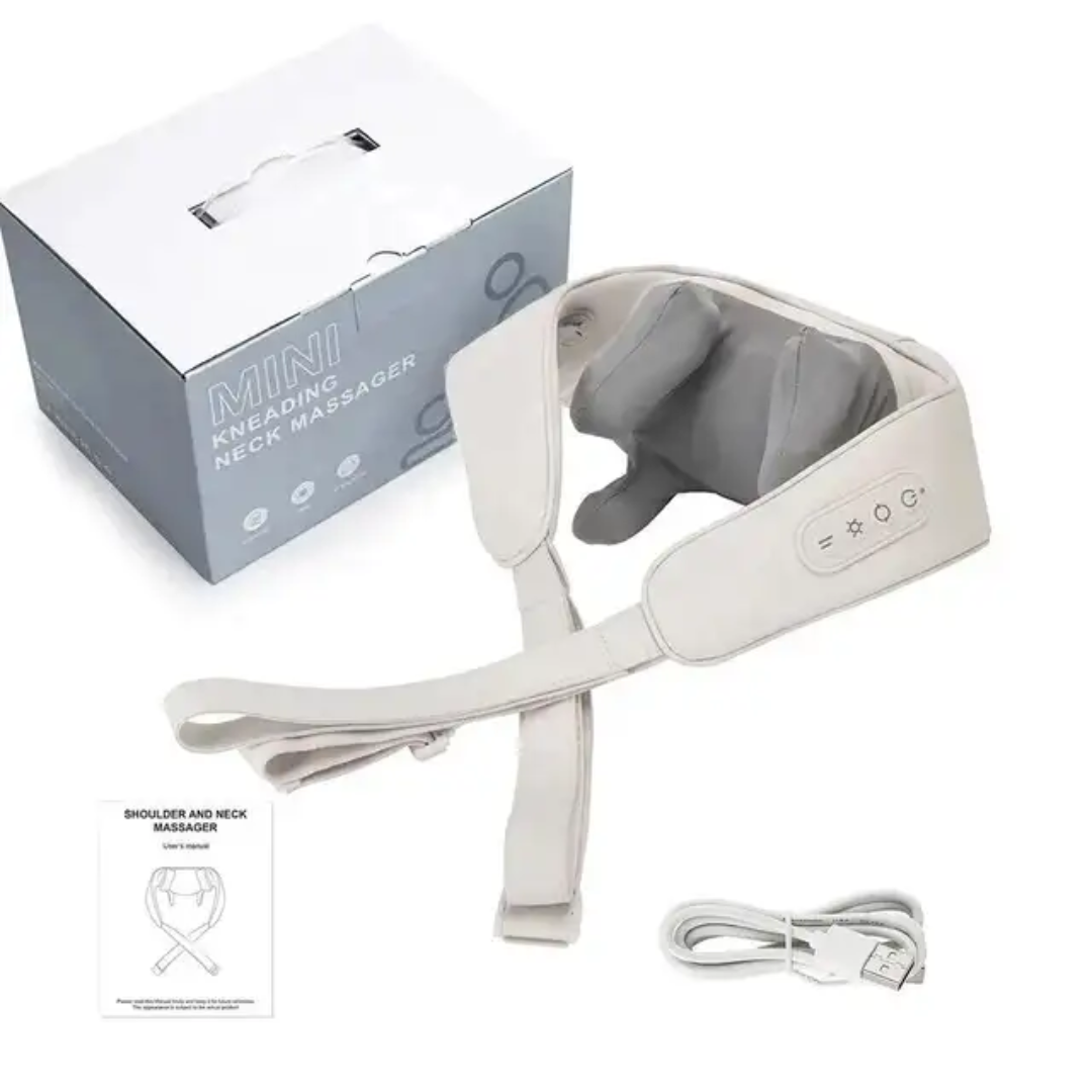 Cordless 8D Kneading Neck and Shoulder Massager with Heat Therapy for Back and Waist