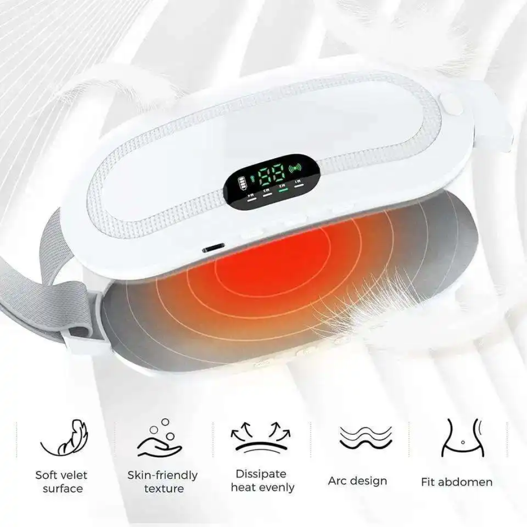 Menstrual Heating Massage Belt with Timing Control for Waist Pain Relief