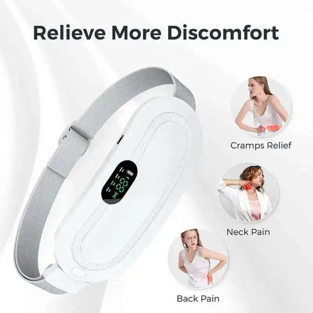 Menstrual Heating Massage Belt with Timing Control for Waist Pain Relief