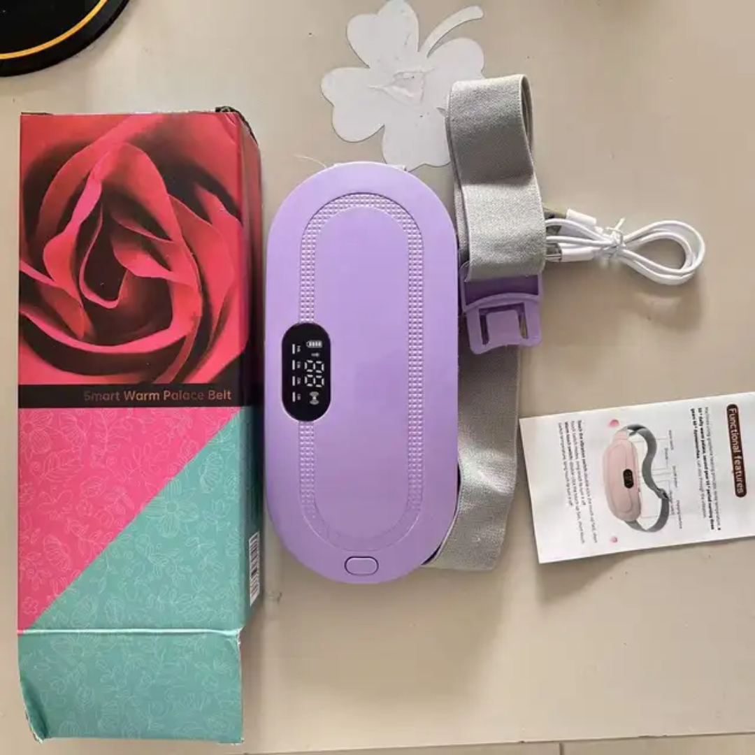 Menstrual Heating Massage Belt with Timing Control for Waist Pain Relief