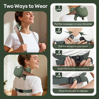 Thumbnail for Portable Neck & Shoulder Massager with Heat Therapy