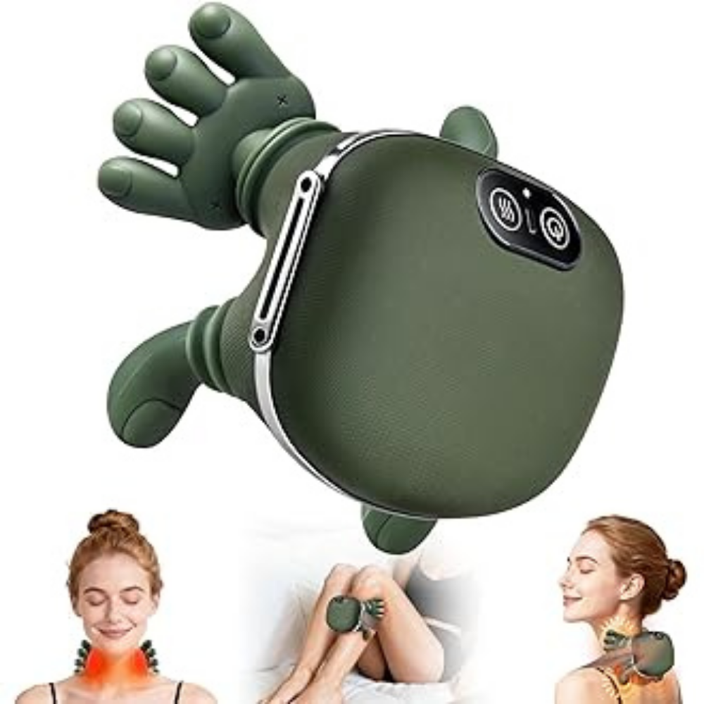 4D Kneading Neck and Shoulder Massager with Infrared Physiotherapy and USB