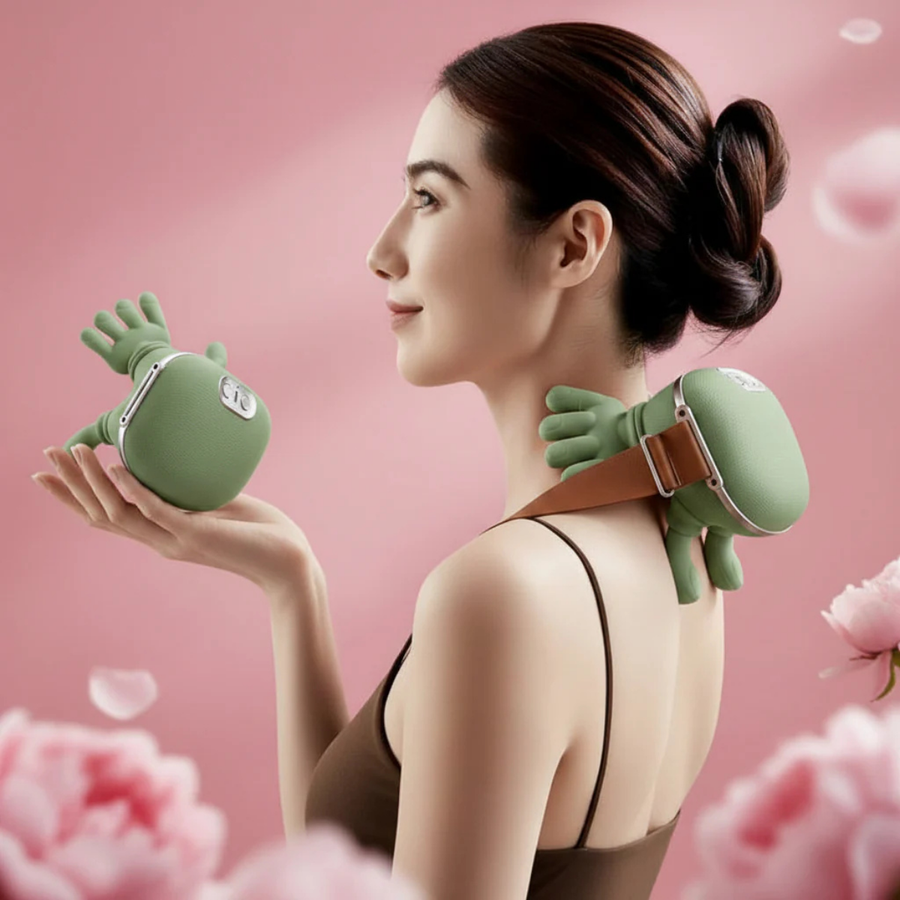 4D Kneading Neck and Shoulder Massager with Infrared Physiotherapy and USB